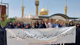 حضور مسئولین و کارکنان دانشکده شریعتی در آیین تجدید میثاق دانشگاهیان با آرمان‌های رهبر کبیر انقلاب و مقام معظم رهبری(مد ظله العالی)