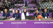 مدرس پر افتخار دانشکده شریعتی به عنوان اولین ناظر زن تاریخ ایران در مسابقات آسیایی
